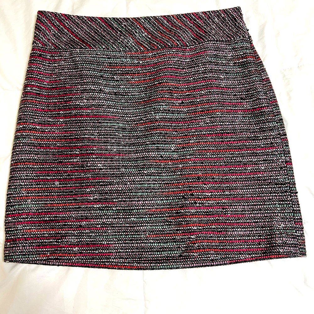 Loft Multicolor Tweed Skirt Size 6